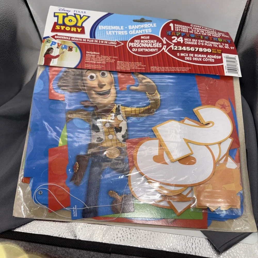 Toy Story Birthday Banner Large 10 Feet All Numbers Any Age Birthday Disney 24pc